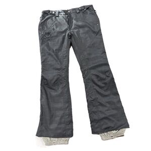 Burton Black Pattern Making Magic Since 1977 Snowboard Ski Pants Size XL Unisex